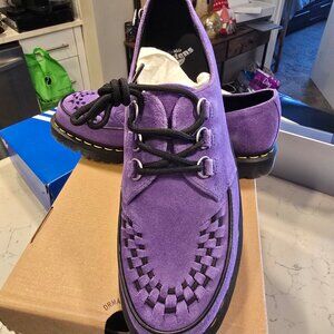 Dr Martens Ramsey Woven Suede Creepers Purple Mens Size 11 US NEW RARE